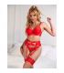 SUBBLIME 955250 SET SUJETADOR CON LIGUERO BONDAGE ROJO S M