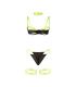 SUBBLIME 955274 SET SUJETADOR CON COLLAR Y DETALLES PARA PIERNAS VERDE FLUORESCENTE S M