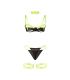 SUBBLIME 955281 SET SUJETADOR CON COLLAR Y DETALLES PARA PIERNAS VERDE FLUORESCENTE L XL
