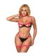 SUBBLIME 955304 SET SUJETADOR CON COLLAR Y DETALLES PARA PIERNAS ROSA FLUORESCENTE L XL