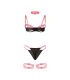 SUBBLIME 955304 SET SUJETADOR CON COLLAR Y DETALLES PARA PIERNAS ROSA FLUORESCENTE L XL