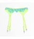 SUBBLIME 955311 SET SUJETADOR CON ENCAJE Y LIGUEROS VERDE Y AZUL S M