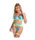 SUBBLIME 955328 SET SUJETADOR CON ENCAJE Y LIGUEROS VERDE Y AZUL L XL
