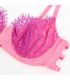 SUBBLIME 955366 SET SUJETADOR CON ENCAJE Y LIGUEROS ROSA Y MORADO L XL