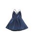 SUBBLIME 955427 VESTIDO CON TIRANTES DE CUERO AZUL L XL