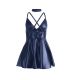 SUBBLIME 955427 VESTIDO CON TIRANTES DE CUERO AZUL L XL
