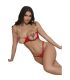 SUBBLIME 955519 CONJUNTO SUJETADOR CON CADENAS Y CORAZaN DE MALLA ROJO S M