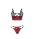 SUBBLIME 955533 CONJUNTO SUJETADOR CON CREMALLERA DE MALLA DE CHAROL ROJO S M