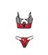 SUBBLIME 955540 CONJUNTO SUJETADOR CON CREMALLERA DE MALLA DE CHAROL ROJO L XL
