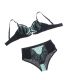 SUBBLIME 955557 CONJUNTO SUJETADOR CON CREMALLERA DE MALLA DE CHAROL VERDE S M