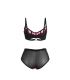 SUBBLIME 955571 CONJUNTO SUJETADOR CON CREMALLERA DE MALLA DE CHAROL ROSA S M
