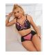 SUBBLIME 955571 CONJUNTO SUJETADOR CON CREMALLERA DE MALLA DE CHAROL ROSA S M