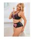 SUBBLIME 955588 CONJUNTO SUJETADOR CON CREMALLERA DE MALLA DE CHAROL ROSA L XL
