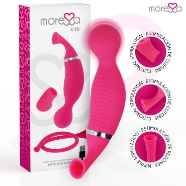 MORESSA KIRK DUO ONDAS ESTIMULADORAS MASAJEADOR MULTI PRESTACIONES PREMIUM SILICONE RECARGABLE