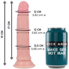 ROCKARMY AVENGER DILDO REALaSTICO LIQUID SILICONE 19 CM O 398 CM