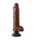 KING COCK DILDO VIBRADOR CON TESTaCULOS 255 CM COLOR MARRaN