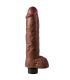 KING COCK DILDO VIBRADOR CON TESTaCULOS 255 CM COLOR MARRaN