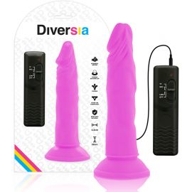 DIVERSIA DILDO REALaSTICO FLEXIBLE CON VIBRACIaN LILA 23 CM O 43 CM