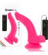 DIVERSIA DILDO REALaSTICO FLEXIBLE CON VIBRACIaN ROSA 215 CM O 45 CM
