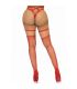 LEG AVENUE LIGUERO ALTO DE CUERO VEGANO TALLA aNICA ROJO