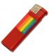 PRIDE MECHERO ROJO CON BANDERA LGBT