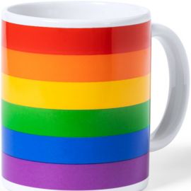 PRIDE TAZA CON LA BANDERA LGBT EN CAJA INDIVIDUAL KRAFT es pt en fr it 