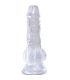 KING COCK CLEAR PENE REALaSTICO CON TESTaCULOS 101 CM TRANSPARENTE