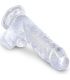 KING COCK CLEAR PENE REALaSTICO CON TESTaCULOS 101 CM TRANSPARENTE