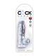 KING COCK CLEAR PENE REALaSTICO CON TESTaCULOS 101 CM TRANSPARENTE