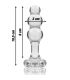NEBULA SERIES BY IBIZA MODELO 1 PLUG CRISTAL TRANSPARENTE 105 CM O 3 CM