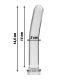 NEBULA SERIES BY IBIZA MODELO 8 DILDO CRISTAL TRANSPARENTE 145 CM O 2 CM