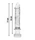 NEBULA SERIES BY IBIZA MODELO 12 DILDO CRISTAL TRANSPARENTE 17 CM O 35 CM