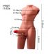 XISE JASON HALF BODY TORSO REALaSTICO MASCULINO CON THRUSTING Y VIBRACIaN 55 CM