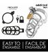 ADDICTED TOYS LOCKED SILVER LOCK JAULA PARA PENE DE METAL TALLA M