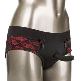 CALEXOTICS SCANDAL SET DE BRAGUITAS SIN ENTREPIERNAS CON DIDLO TALLA S M