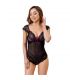 LIVCO CORSETTI FASHION EVELYN LC 20243 BODY CON ADORNOS DE ENCAJE Y TRANPARENCIAS NEGRO S M