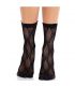 LEG AVENUE CALCETINES DE ENCAJE DE LAZOS NEGRO