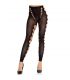 LEG AVENUE MEDIAS OPACAS SIN COSTURAS CON CORTE EN LOS PIES NEGRO