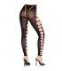 LEG AVENUE MEDIAS OPACAS SIN COSTURAS CON CORTE EN LOS PIES NEGRO