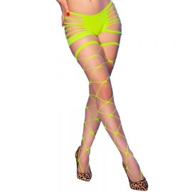 CHILIROSE CR 4867 MEDIAS DE REJILLA CON AGUJEROS VERDE NEaN