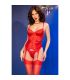 CHILIROSE CR 4845 CORSET Y MEDIAS ROJO S