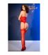 CHILIROSE CR 4845 CORSET Y MEDIAS ROJO S