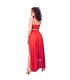 CHILIROSE CR 4850 SET TOP ROJO Y LEGGINS CON COMPLEMENTOS DORADOS S