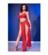 CHILIROSE CR 4850 SET TOP ROJO Y LEGGINS CON COMPLEMENTOS DORADOS S