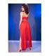 CHILIROSE CR 4850 SET TOP ROJO Y LEGGINS CON COMPLEMENTOS DORADOS S