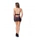 LIVCO CORSETTI FASHION LEISA LC 20201 CAMISETA TANGA CON ENCAJE NEGRO S M