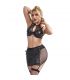 SUBBLIME 957582 CONJUNTO SUJETADOR Y FALDA DE CUERO NEGRO S M
