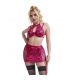 SUBBLIME 957605 CONJUNTO SUJETADOR Y FALDA DE CUERO ROJO S M