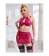 SUBBLIME 957605 CONJUNTO SUJETADOR Y FALDA DE CUERO ROJO S M