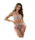 SUBBLIME 957643 CONJUNTO SUJETADOR Y LIGUERO CON BORDADOS DE FLORES ROSAS S M